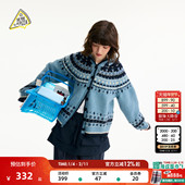 费尔岛针织连帽开衫 SEE 604784 PIZZA毛衣女2025冬季 新款 YOU