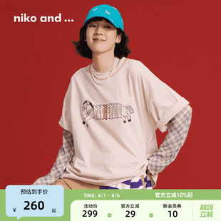 中袖 T恤601564 ...马年加7合作系列26夏新款 and 博主同款 niko