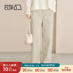 宽松日系休闲女士裤 studio 新款 女2025夏季 子242208 CLIP长裤