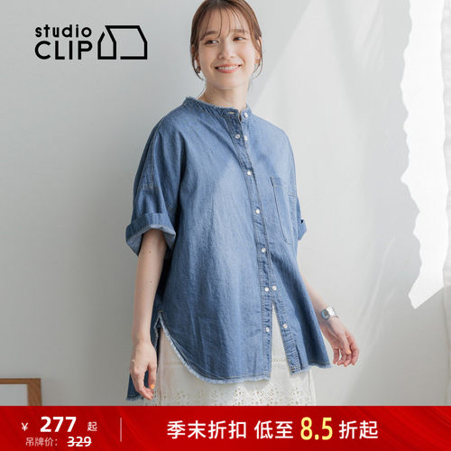 水洗廓形牛仔短袖 日常出街随性