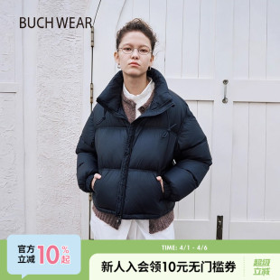 BUCH 新款 高领休闲日系纯色短款 羽绒服284559 WEAR外套女冬季