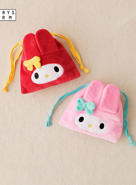 LOWRYS FARM Sanrio联名2025新款可爱美乐蒂束口收纳袋579755
