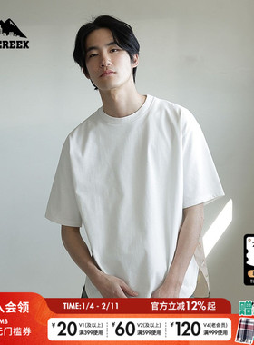 CITY CREEK T恤男夏季背部满印简约原创设计短袖194736