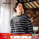 and ...T恤男2026春季 新款 niko 复古条纹棉质宽松长袖 上衣631287