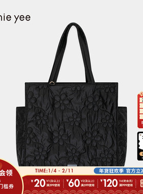 tiy nie yee手提包女冬季新款通勤提花日系便携手拎包139516