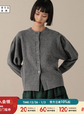 LOWRYS FARM毛衣女2025冬季新款简约纯色小个子针织开衫601952