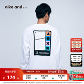 and ...PlayStation合作系列2026春季 新款 niko 长袖 T恤602263
