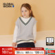 GLOBAL 学院风针织马甲两件套629839 新款 WORK 毛衣儿童2026春季