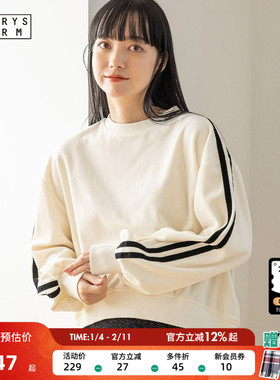 LOWRYS FARM T恤女2025春夏时尚潮流休闲宽松通勤套头衫970309