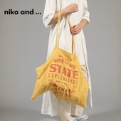 niko ...单肩包2025春夏大容量复古印花通勤帆布包149369 and