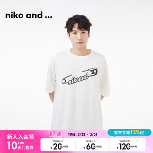 and 简约宽松通勤棉质短袖 ...DMD 春季 104804 T恤男女同款 niko