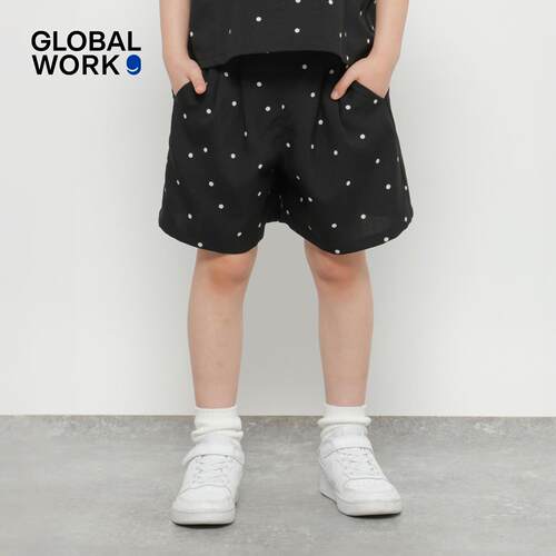 GLOBAL WORK 裤子女童026夏季新款波点格纹日系休闲短裤637985