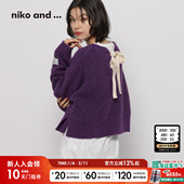 niko 甜美系带针织毛衣600947 新款 and ...WILLIAM系列2025冬季