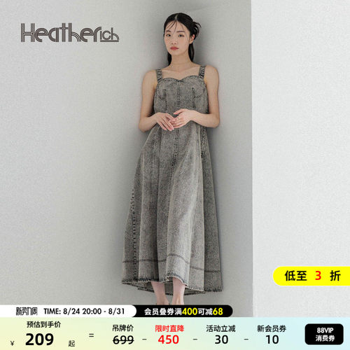 牛仔连衣裙 复古收腰设计