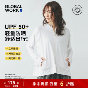 GLOBAL WORK 防晒服女2026夏季新款多色荷叶边连帽外套653510