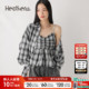 Heatherich背心女2026春季 新款 设计感显瘦格纹抽绳吊带上衣602833