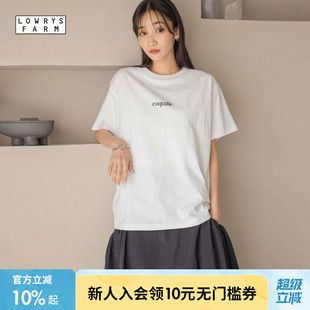 T恤288814 LOWRYS FARMT恤女2025夏季 新款 简约宽松