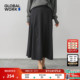 GLOBAL 休闲简约高腰垂感A字长裙575178 新款 WORK 裙子女2026春季