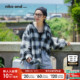 休闲宽松格纹长袖 niko 外套574331 女2026春季 新款 and ...衬衫