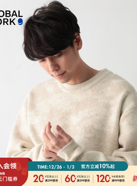 GLOBAL WORK毛衣男2025冬季新款少年感休闲潮流套头针织衫581059