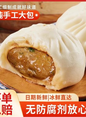 唐阿婆手工鲜肉大包12只960g包子肉包纯肉早餐半成品商用速冻馒头