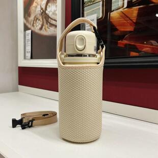 加厚Germ850ml保温杯套大容量水杯袋水壶套防摔杯袋保护套长背带