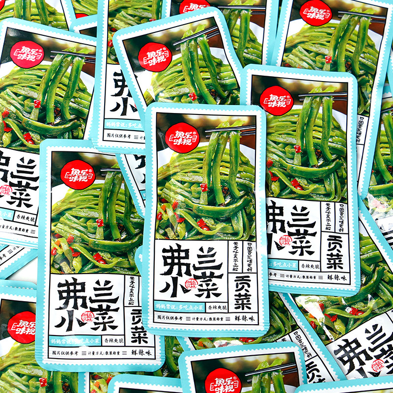 鱼乐味视贡菜香辣爽口下饭贡菜脆嫩辣椒酱咸菜解馋即食好吃小零食