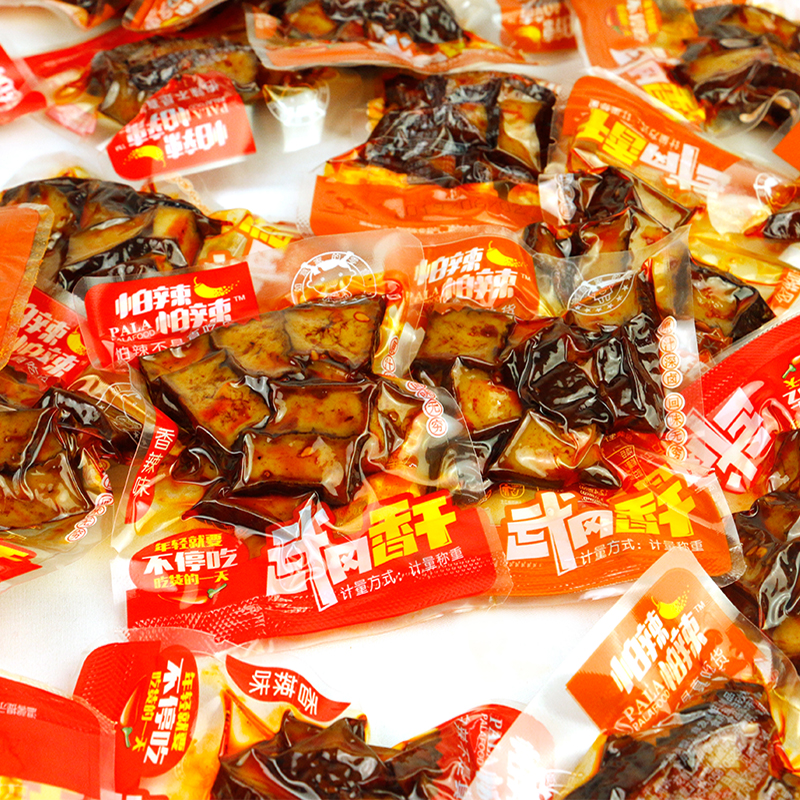 怕辣怕辣武冈豆干香辣卤香味500克嚼劲帕辣帕辣香干豆腐块热销