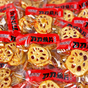 菌菌香香辣藕片500g零食大刀脆藕小包即食下饭小吃卤味麻辣莲卤藕