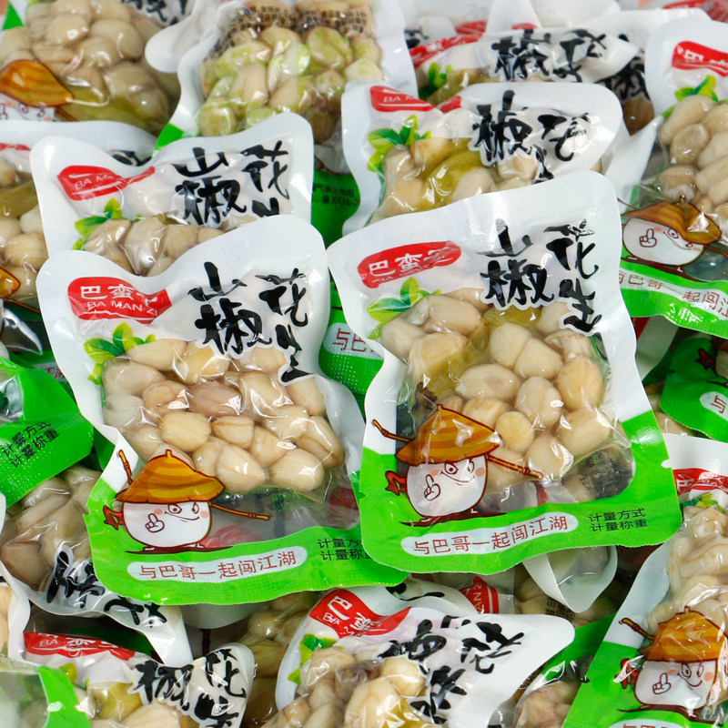 巴蛮子山椒花生500g散装花生米重庆风味零食粒粒爽口小吃零食特产