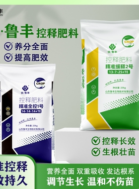 鲁丰控释肥精准全控缓释肥料适合各种大田作物瓜果蔬菜缓释底肥
