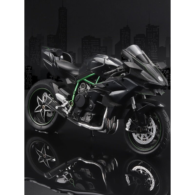 川崎h2r摩托车玩具机车模型合金仿真车模杜卡迪儿童汽车跑车摆件