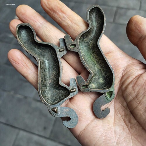 古玩杂项复古做旧仿青铜摆件虎符秦杜虎符阳陵虎符兵符信物手把件