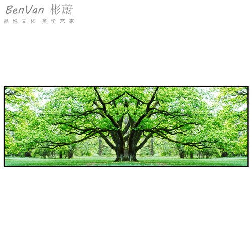 风水 装饰画 森林 大树 现代简约 沙发 背景