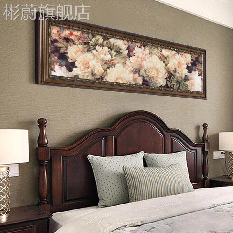 网红美女卧室花房床头装饰画壁画客厅挂画主卧室欧式画风暖花旗