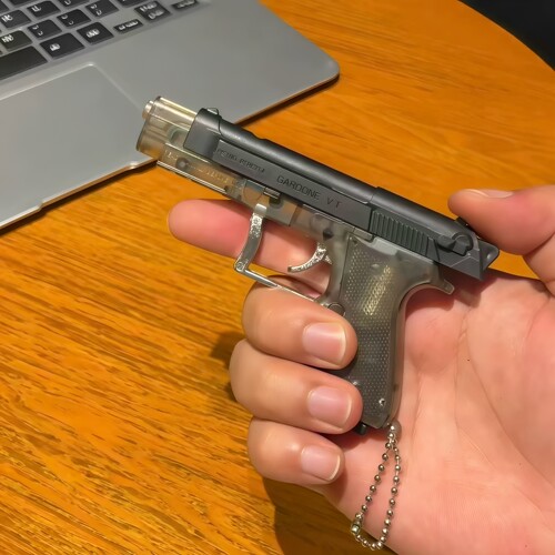 迷你手枪可发子弹挂件模型触电