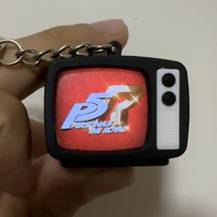 女神异闻录P5创意发光发声小电视机周边钥匙扣