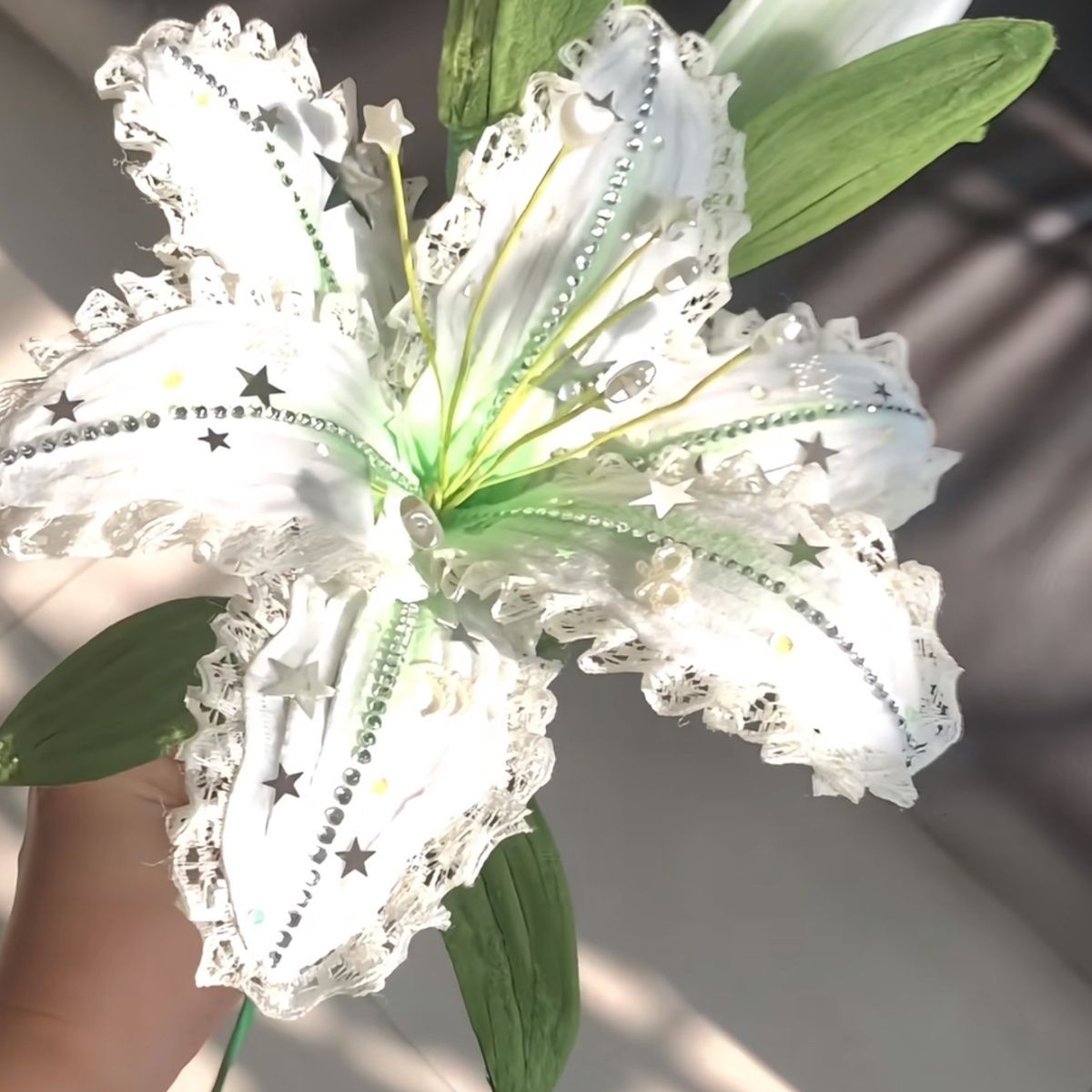妞妞棒粘钻百合花材料包手工diy