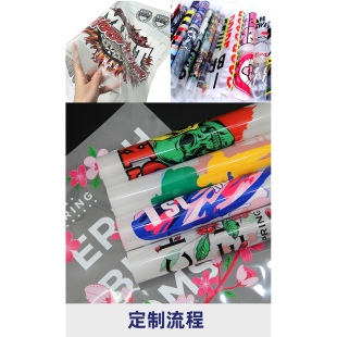 Custom white ink heat transfer printing stickers andpatterns