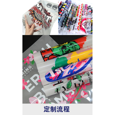 Custom white ink heat transfer printing stickers andpatterns