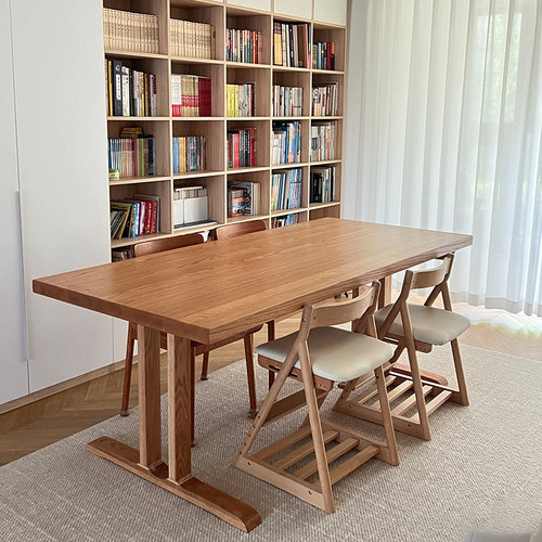 泊逸开放式书房桌红橡木