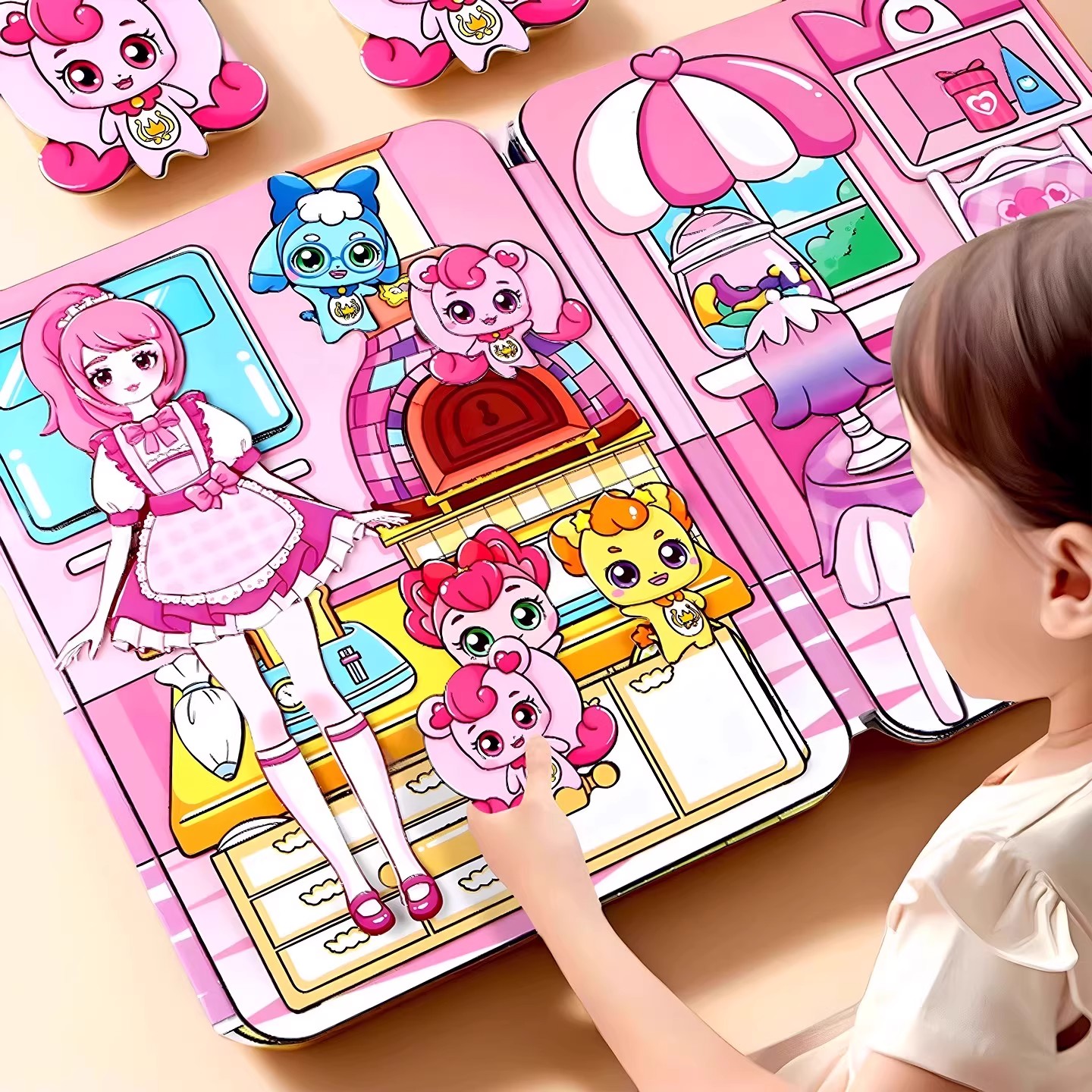 爱心奇妙萌可玩具磁力安静书