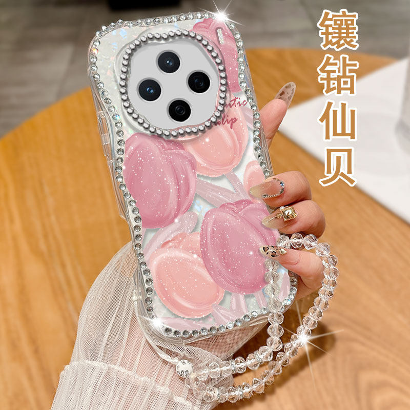 透明水钻贝壳适用vivoX200手机壳外壳z10turbo高级感Z8x女款Z1新款9防摔z10x镶钻Z7i保护套X200mini全包Z5
