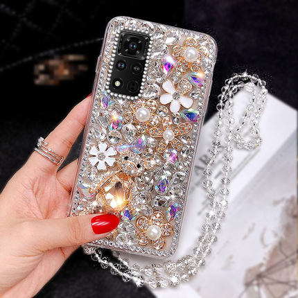 透明高级满钻适用荣耀V40手机壳/2025年V30女款30PRO新品7T奢华9x镶钻300水钻V10外壳30防摔X30MAX网红200
