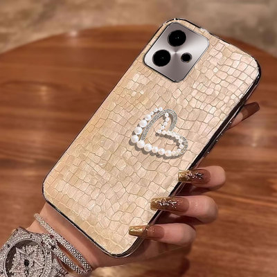 镀银直边鳄鱼皮纹适用realme真我GT6手机壳高级感12Pro新款V50/2025年13Pro+保护套全包 5G网红x防摔Neo2女款