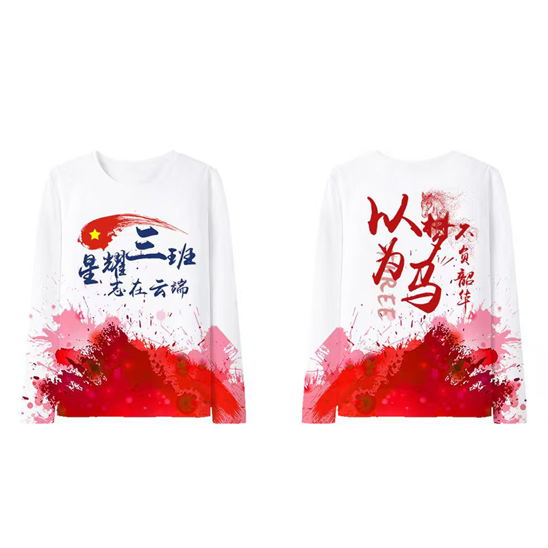 毕业班服定制T恤学生运动会纯棉初高中小学幼儿园diy短袖印字logo