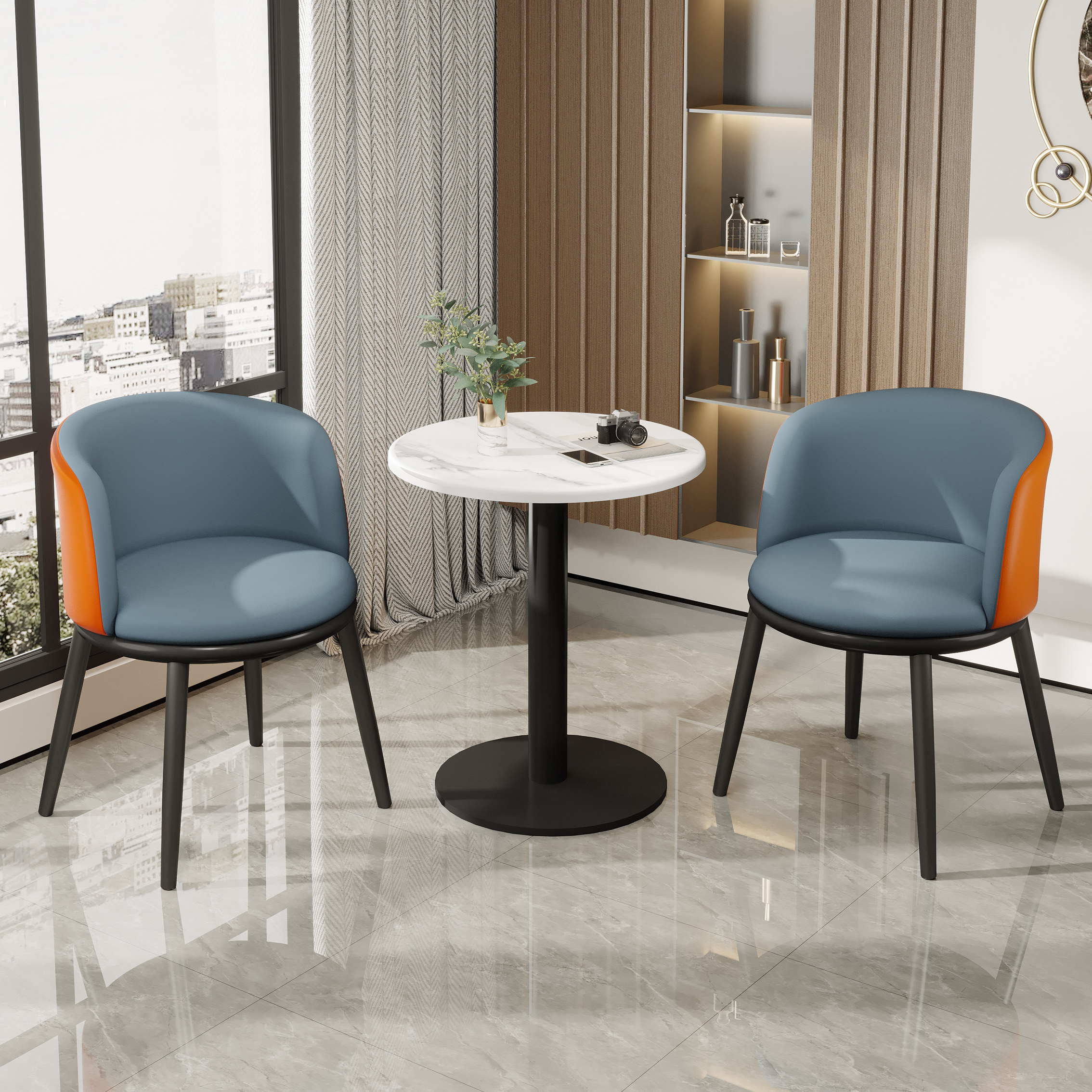 阳台小桌茶桌椅椅组合一桌二椅茶几椅子三件套装休闲洽谈桌椅组合