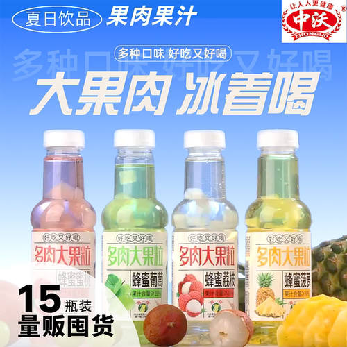 大果粒果肉果汁饮料450ml*15瓶