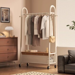 落地卧室衣架简易家用移动立式挂衣架客厅衣物收纳架子轻奢衣帽架