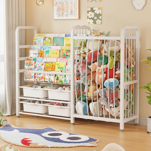 儿童书架落地绘本架玩具收纳架